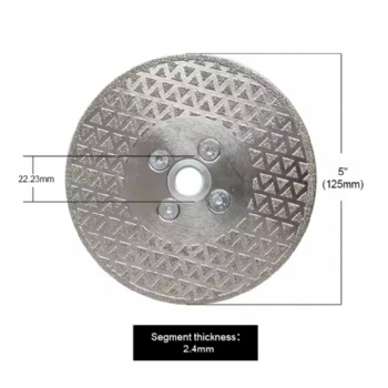 Electroplated cutting disc for metal